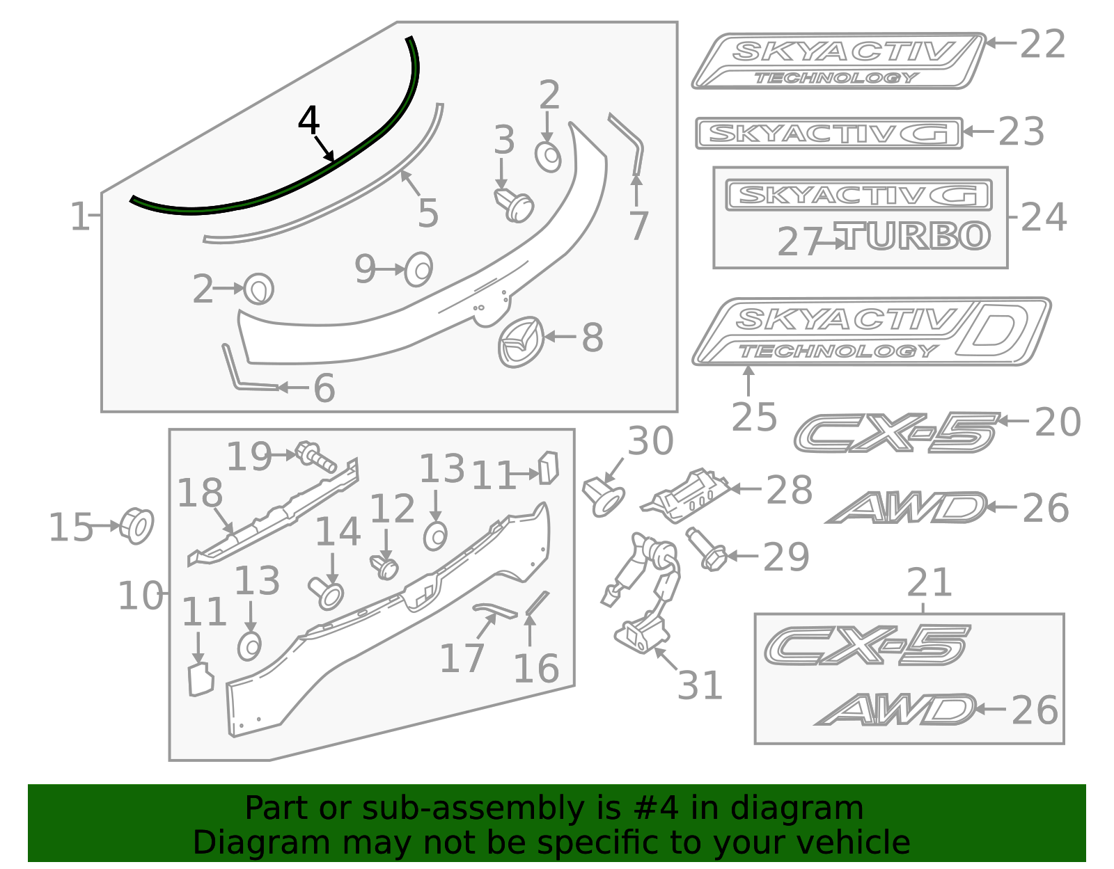 KB7W-50-814D - Protector - 2017-2025 Mazda CX-5 | Mazda Swag