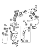 68534905AA - Fuel and Accelerator Pedal: Clean Air Duct for Mopar Image image