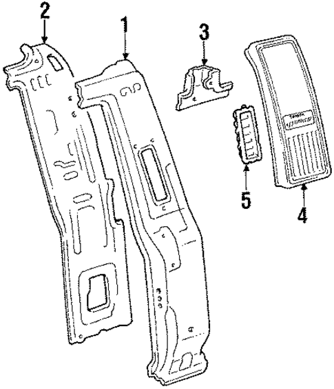 Lock Pillar for 1989 Toyota 4Runner #0
