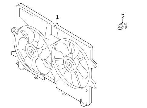 Cooling Fan, Clutch & Motor for 2008 Mazda Tribute #0
