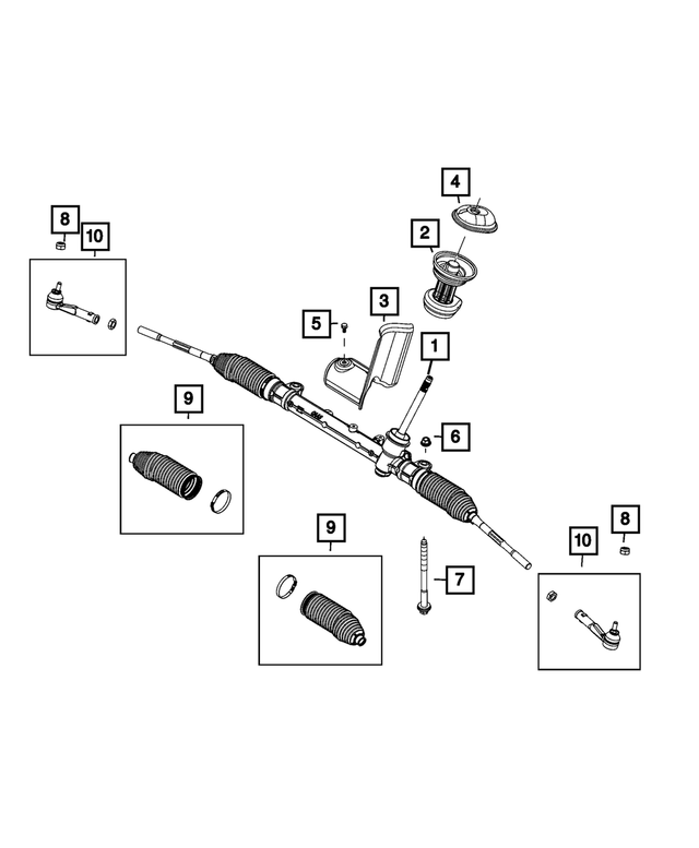 68669882AA - Steering: Rack And Pinion Steering Gear for Mopar Image