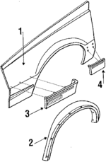 22551230 - Body: Fender for Chevrolet: Cavalier | Pontiac: Sunbird Image