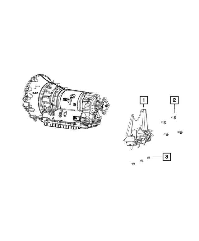 « 68147349AB – 8HP70; 8-Speed; Automatic Transmission : Monture De Transmission Support pour Mopar Image »