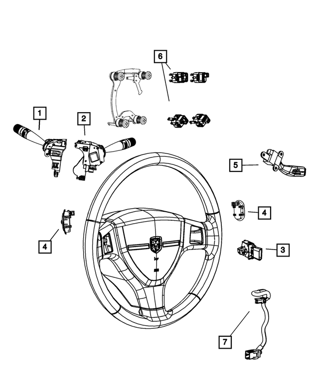 « 68018160AC – Electrical : Volant De Direction Cablage pour Mopar Image »