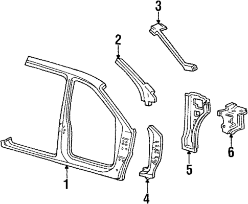Hinge Pillar for 2001 Ford Windstar #0