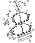 5161793AB - : B Pillar Inner Panel, Left for Chrysler: Sebring | Dodge: Stratus Image