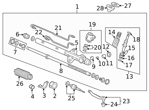 Steering Gear & Linkage for 2000 Honda Accord #0