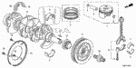 13010R1AA00 - Engine: PISTON SET (STD) for Honda Image