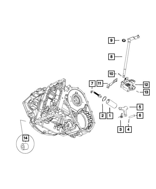 « 68236612AA – 62TE; 6-Speed; Automatic Transaxle : Cliquet De Haricot De Stationnement Ensemble De Guide pour Mopar Image »