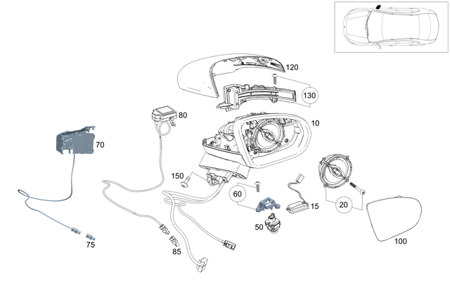 1778103604 - Front Doors: Mirror Frame for Mercedes-Benz: A220, A35 AMG Image image