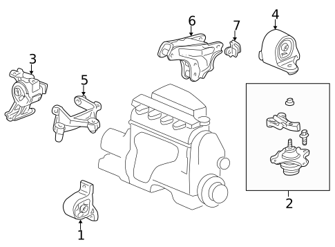Mounts for 2003 Honda Civic #1
