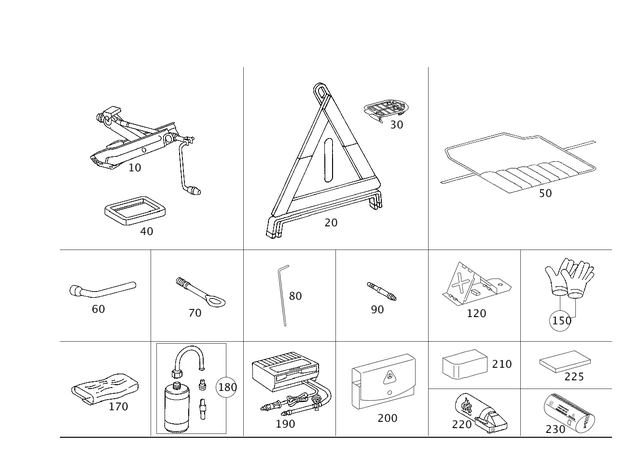 5904612 - Tools and Accessories: Warning Triangle for Mercedes-Benz Image image