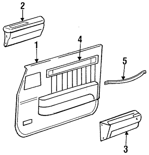 Interior Trim - Front Door for 1985 Chrysler Executive Limousine #0