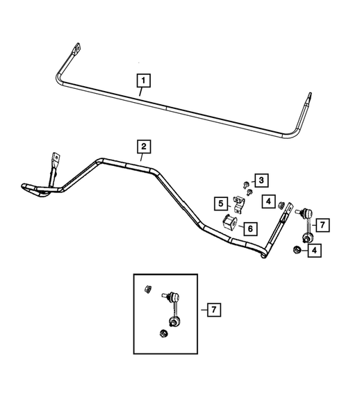 Rear Stabilizer Bar for 2014 Jeep Compass #0