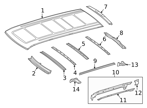 Roof & Components for 2021 Mercedes-Benz Metris #0
