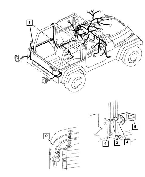 Wiring-Body & Accessories for 2003 Jeep Wrangler #0