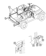 56009120AC - Electrical: Electric Back Light Wiring for Jeep: Wrangler Image