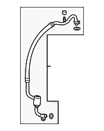 80311T20A01 - HVAC: Front Suction Hose for Honda Image