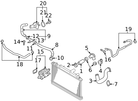 Radiator Hoses for 2011 Mazda CX-7 #0