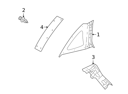 Interior Trim - Quarter Panels for 2010 Volvo S40 #0