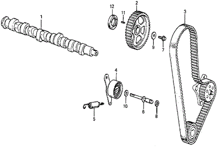 Camshaft - Timing Belt for 1984 Honda Prelude #0