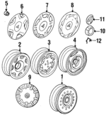 MR781660 - : Wheel Cover for Mitsubishi: Mirage Image