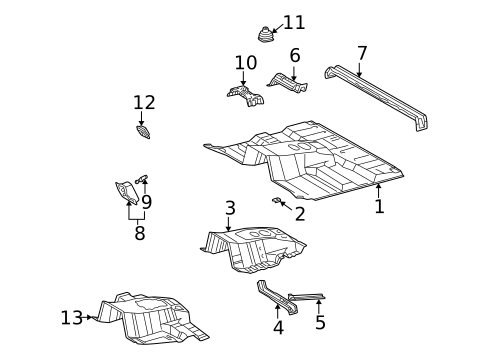 Floor for 1999 Lexus LX470 #0