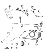 1GU37DX9AJ - : Quarter Trim Panel, Left for Mopar Image