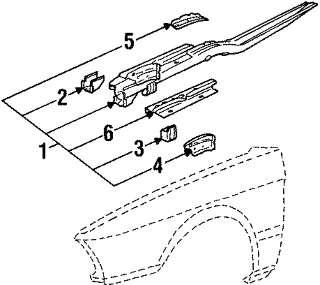 41111877007 - Body: Side Rail Assembly for BMW Image