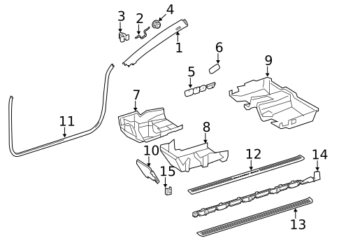 Interior Trim - Pillars for 2014 Mercedes-Benz CL 65 AMG&reg; #0
