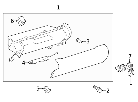 Glove Box for 2013 Toyota Camry #0