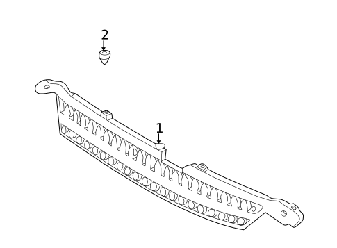 Grille & Components for 2005 Hyundai Tiburon #0