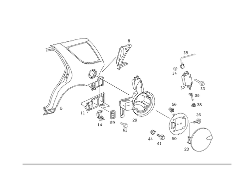 Rear Fender for 1998 Mercedes-Benz ML320 #1