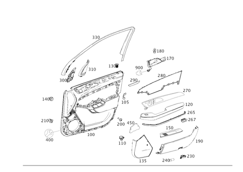 Door Trim for 2017 Mercedes-Benz GLS350d #0