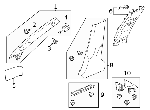 Interior Trim - Pillars for 2024 Acura TLX #0