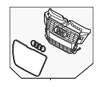8P0853651PT94 - : Center Grille for Audi: A3, A3 Quattro Image