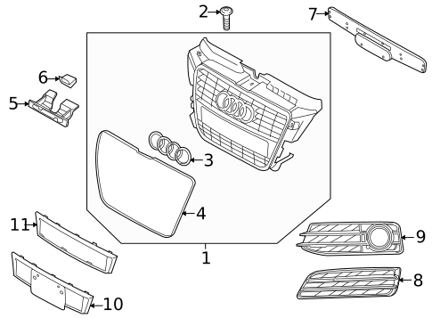 Grille & Components for 2009 Audi A3 #0