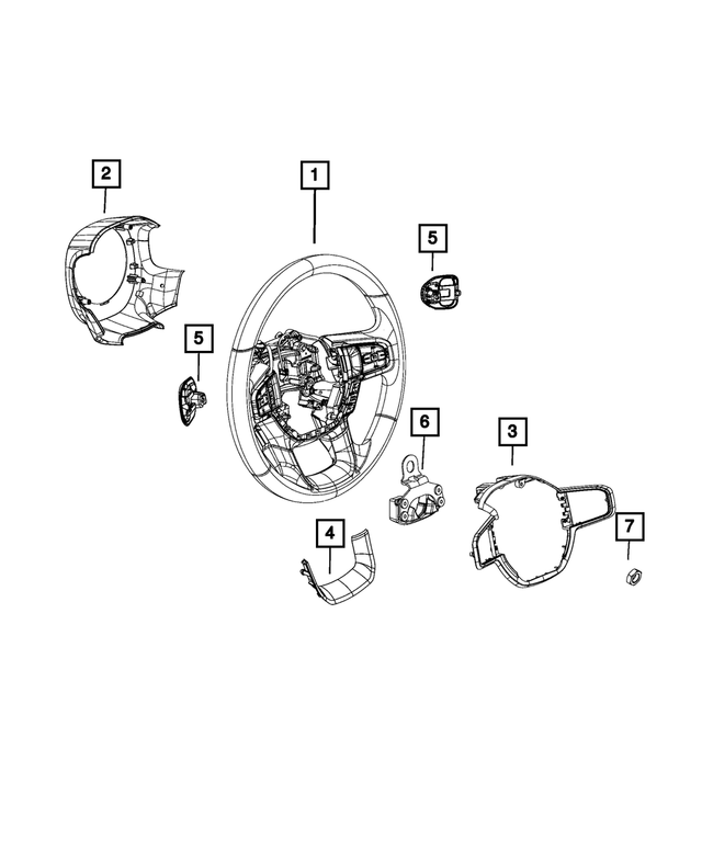 6XS062X7AA - Steering: Steering Wheel for Mopar Image image