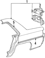 MB374513 - : DRIP MOLDING for Mitsubishi: Galant, Sigma Image