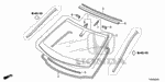 76411SDA000 - Body/Air Conditioning: BASE, REARVIEW MIRROR HARNESS COVER for Honda Image