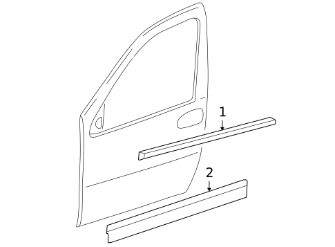 Exterior Trim - Front Door for 2006 Buick Terraza #0