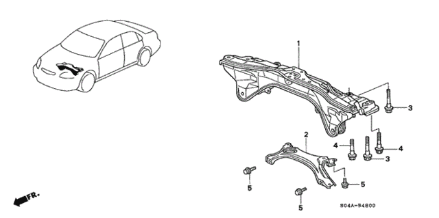 Rear Beam for 2000 Honda Civic #0