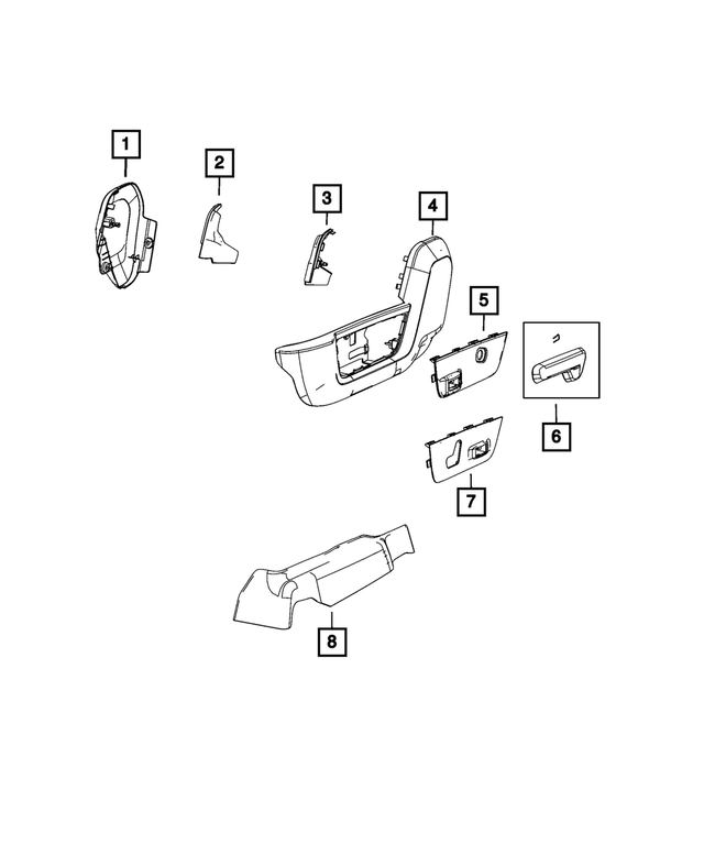 1NK91RN8AA - Interior Trim: Inboard Shield for Mopar Image