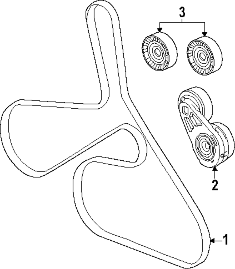 2023-2025 Chevrolet Corvette Serpentine Belt 12732633 OEM Parts