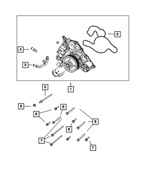 Water Pump and Related Parts for 2016 Ram 3500 #4