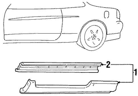 Exterior Trim - Pillars for 2001 Pontiac Grand Prix #0