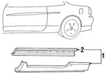 12455147 - Body: Rocker Molding for GM Image