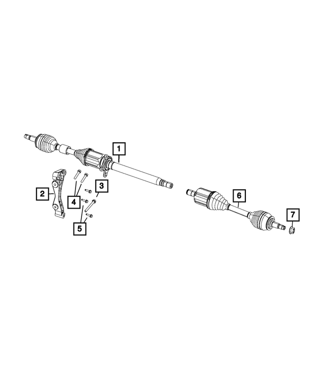 68394551AA - Front Wheel Drive; Differential and Drive Line: Axle Half Shaft, Right for Mopar Image image