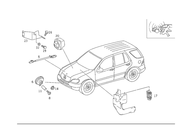 15458714 - Electrical System: Switch for Mercedes-Benz Image image