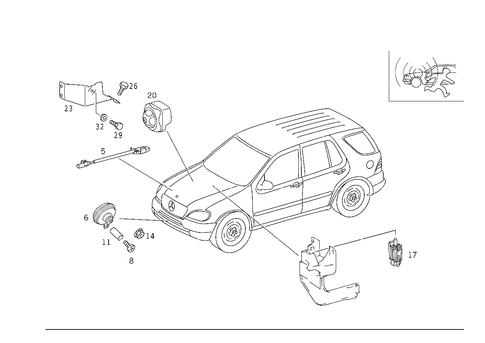 Antitheft Alarm System for 2002 Mercedes-Benz ML55 AMG #1